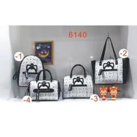ราคา ถูกสุด กระเป๋า Peach แบรนด์แท้สีขาวดำหน้าน้องพีช (5613575567)