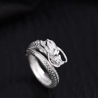 ราคา [Purple Heart] แหวนเงินแท้ 925 รูปมังกรปีมังกร ปรับได้ เครื่องประดับหรูหรา (26061948920)