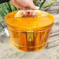 ราคา ✅ส่งฟรี CR.W ถังออมสินไม้สัก ถังใส่เงิน ทรงวงรี เบอร์ ใหญ่ ขนาด 7*9*5 นิ้ว. piggy bank (21179344743)