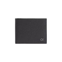 ราคา [ขายตรง] Calvin Klein/Calvin Klein Mens Black Classic CK logo Wallet Mens Style (42023746955)