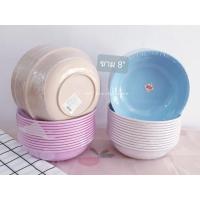 ราคา ชามใบบัว 8 นิ้ว เมลามีนขอบหนา (12 ใบ) ชามก๋วยเตี๋ยว ชามแกง ชามข้าว ทนความร้อน (6172510433)