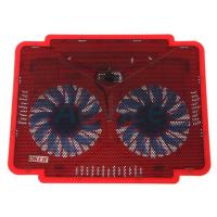ราคา OKER พัดลมระบายความร้อน Cooler Pad HVC-378 (2Fan) Red ของแท้ (153059581)