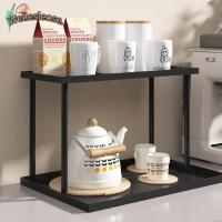 ราคา WELLE ชั้นเก็บเครื่องปรุงรส, ชั้นวางเคาน์เตอร์ครัวสองชั้นประหยัดพื้นที่, ที่เก็บของบนเคาน์เตอร์เหล็กชั้นวางไมโครเวฟใช้ในครัว (40272334744)