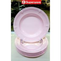 ราคา ซุปเปอร์แวร์ ชุดจานทรงลึก 9 นิ้ว 6 ชิ้น จานข้าวขนาดมาตรฐานสีโอรสราคา550ลด529บาท (1515209608)
