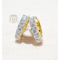 ราคา [ถูกมากส่งฟรี‼] ต่างหูเพชรแถว เม็ดละ10ตัง 1.00 กะรัต เพชรแท้เบลเยี่ยมคัท ✨️ (22247260770)