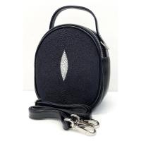 ราคา สอบถามสต๊อกก่อนสั่งซื้อ กระเป๋าถือหนังปลากระเบนแท้ สีดำ มีสายสะพาย Crossbody Bag (8203449163)