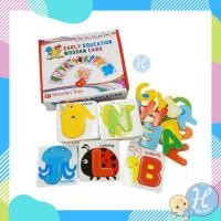 ราคา HelloMom ของเล่นไม้ บัตรคำไม้จิ๊กซอว์ Education Wooden Card A-Z พร้อมคำศัพท์ ของเล่นไม้เสริมพัฒนาการของเล่นฝึกสติปัญญา (1160794747)