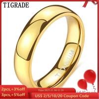 ราคา TIGRADE แหวนไทเทเนียม ขนาด 2 มม. 4 มม. 6 มม. สำหรับผู้ชายและผู้หญิง ชุบทอง 14K ทรงโดม ขัดเงาสูง วงแต (52751252231)