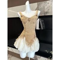 ราคา ขอบดิบย้อนยุคสไตล์ยีนส์ฤเสื้อกั๊กเอวต่ำทรงเอพู่สาวฮอตพู่เสื้อออกแบบกระโปรงสั้นผู้หญิงทรงพอดี kovq (26112726894)