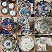 ราคา รวมเซรามิกญี่ปุ่นโบราณ เคลือบสีฟ้า ดาร์มา สีฟ้า แก้ว (43813498306)