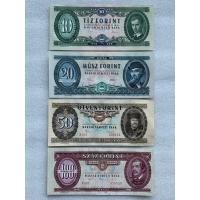 ราคา ธนบัตรรุ่นเก่าของประเทศฮังการี ชนิด10-100Forint ยกชุด4ใบ ปี1975 UNC (23636645741)