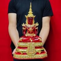 ราคา พระแก้วแดงกำลังจักรพรรดิ(หน้าตัก9นิ้ว สูง45ซม.)งานปิดทองประดับเพชรสวยงาม หลวงตาม้าเมตตาปลุกเสกพิธีสวดคาถามหาจักรพรรดิ (8282361201)