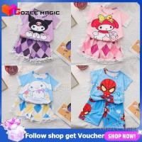 ราคา SANRIO เด็กสาวชุดนอนชุดsanrio Seriesคอสเพลย์เครื่องแต่งกายKuromi Melody CinnamorollLotsoการ์ตูนพิมพ์แขนสั้นเสื้อยืด+กางเกงขาสั้น2ชิ้นHomewearสูทชุดนอน (26752386993)
