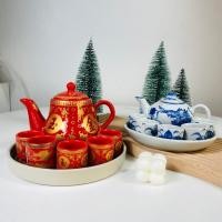 ราคา ชุดกาน้ำชาจีน ชุดไหว้เจ้า สีแดง ลายอักษรสีทอง เสริมสิริมงคล ต้อนรับเทศกาล ตรุษจีน (24111110715)