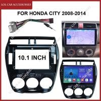 ราคา 10.1 นิ้วสําหรับ Honda City 2008-2014 รถวิทยุ Android สเตอริโอ MP5 GPS Player 2 Din Head Unit คู่มือปลอกกรอบ Fascia Dash Cover (27453756459)