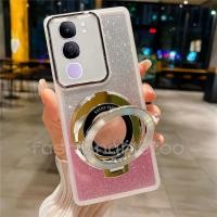 ราคา ปลอกสําหรับvivo Y200 Y19s Y29 Y39 Y 200 Y 19s Y19 SY 29 VivoY200 VivoY19s VivoY29 ผู้ถือแหวนยึดเคสโทรศัพท์ฟอยล์Bling Glitterอะคริลิคใสกันกระแทกปกหลัง (26115766543)