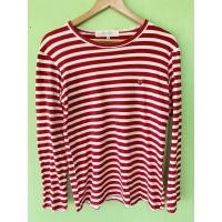 ราคา เสื้อ play comme des garcons ลายทาง สีแดง (10920981026)