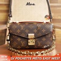 ราคา หลุยส์วิตตองLV Louis Vuitton POCHETTE METIS EAST WEST Women/Shoulder Bagสุภาพสตรี/กระเป๋าสะพายไหล่/กระเป๋าร่อซู้ล (28057300691)