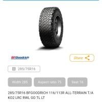 ราคา ยางรถยนต์ BFGOODRICH KO2 285/75/16 ยางใหม่ 1 เส้น (28624770104)