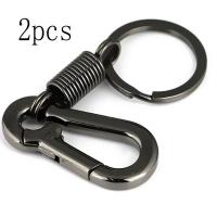 ราคา 1/2pcs Spring Keychain Climbing Hook Car Keychain Simple Strong Carabiner Shape Keychain Accessories (21493466009)
