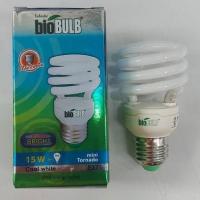 ราคา BioBulb หลอดประหยัดไฟมินิทอร์นาโด Mini Tornado E27 15W Cool white (6889932966)