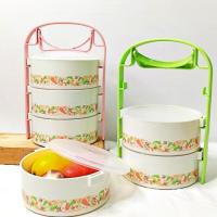 ราคา ปิ่นโตถวายพระ ปิ่นโต ปิ่นโตพลาสติก เก็บความร้อน 3ชั้น , 5ชั้น เข้าไมโครเวฟได้ สีเขียว สีชมพู (26906204656)