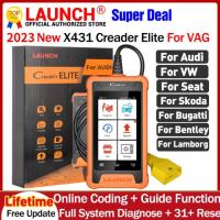 ราคา Launch X431 Creader Elite เครื่องมือวิเคราะห์ OBD2 ระบบเต็มรูปแบบ สําหรับ VAG การเข้ารหัสออนไลน์ Active Test 31+ รีเซ็ตเครื่องสแกนยานยนต์ อัพเกรดฟรีตลอดชีวิต (20930671796)