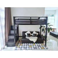 ราคา เตียงล่างโล่ง เตียง2ชั้น ขนาด 3.5 ฟุต บันไดเดินขึ้นแบบมีลิ้นชักเก็บของ (23742047439)