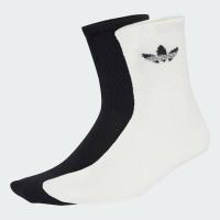 ราคา adidas Lifestyle Fluffy Crew Sock 2 Pairs Unisex White JX5217 (29585478767)