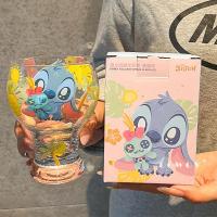 ราคา Disney Series Stitch ถ้วยน้ําการ์ตูน Stitch Glass ถ้วยน้ําสาวมูลค่าสูงแก้วคู่ของขวัญเพื่อน (40975574168)