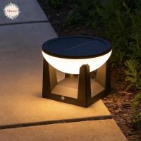 ราคา Ahhr Solar Post Cap Light Waterproof 3 Colors Outdoor Solar Post Light Column Solar Atmosphere Round Outdoor Lamp Backyard Light (44952599015)