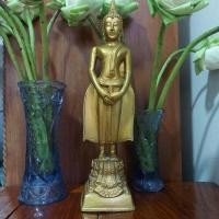 ราคา พระพุทธรูปปางถวายเนตร (พระประจำวันเกิดวันอาทิตย์) สูง 14 นิ้ว เนื้อทองเหลืองลงสีทอง (23375577029)