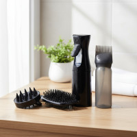 ราคา ชุดดูแลเส้นผม HairPro 4 ชิ้น ประกอบด้วยหวีแปรงหนังศีรษะแบบระบายอากาศ หวีนวด สเปรย์และขวดย้อมโคนผม เหมาะสําหรับใช้ที่บ้านและร้านทําผม (53801030518)