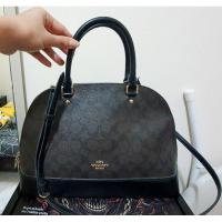 ราคา มือสอง Coach Mini Sierra Satchel Brown Black กระเป๋าสะพายผู้หญิง (8549832484)