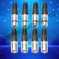 ราคา 8ชิ้น4ชาย4หญิง XLR 3เข็มหมุด ปลั๊กไมโครโฟนสายสัญญาณเสียงขั้วต่อสายไฟ (51100583693)