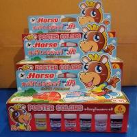 ราคา สีโปสเตอร์ตราม้า มี6สี พร้อมพู่กันและจานสี กันน้ำได้ (4632523543)