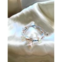 ราคา กำไลข้อมือเชือกเทียนถัก งานhandmade (dewdrop pastel) (19594554798)