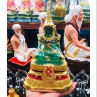 ราคา พระแก้วมรกตฐานกลม ทรงเครื่องฤดูร้อน งานปิดทองประดับเพชร(หน้าตัก5นิ้ว สูง30ซม.) (2257297091)