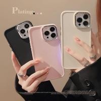 ราคา กรอบไฟฟ้าเรียบง่ายสีทึบเหมาะสําหรับ iphone14promax เคสโทรศัพท์ Apple 13 12 ซิลิโคนอ่อนนุ่ม 15pro 9QK6 (43215716106)