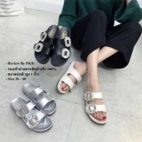ราคา รองเท้าแตะสุดฮิต จากแบรนด์ Roger vivier ดารา เซเลป ใส่เพียบ แบบสวม คาดสาย 2 เส้น ติดเพชรแน่น (549881220)