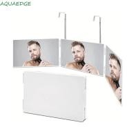 ราคา น้ํา กระจก 3 ทาง, กระจกจริงกระจกแต่งหน้าสามพับสามด้าน, ความสูงสี่เหลี่ยมปรับแบบพกพาแฮนด์ฟรีแขวนพับกระจกจัดแต่งทรงผม (28184226265)