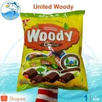 ราคา UNITED Woody Chocolate รสช็อกโกแลตสอดไส้รวมรส 325กรัม 1ถุง ( เยลลี่ อัลมอนด์ ลูกเกด บิสกิต ) (28311386752)