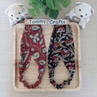 ราคา Tommy Crafts ผ้าคาดผมแบบเรียบผ้าฝ้ายอินเดีย ลายใหม่สวยๆ ลายสีแดง/ดำ Indian hand block printed cotton Headbands (29223869732)