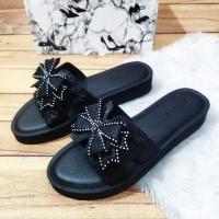 ราคา MAGEX รองเท้าผู้หญิง รองเท้าแตะผู้หญิง รองเท้าแตะอื่นๆ รองเท้าแตะส้นแบน KOKOP GLITER สีดํา - SH03 (57102636981)