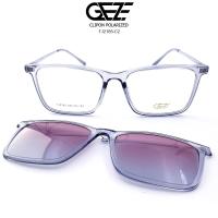 ราคา กรอบแว่นสายตา GEZE Clip-On รุ่น TJ2185-C2 สีเทาใส คลิปออนแม่เหล็ก เลนส์กันแดดPolarized (21452410282)