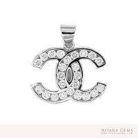 ราคา จี้เพชรชาแนล 0.58 กะรัต น้ำ 98 VVS2 (SP-01264) (9358833046)