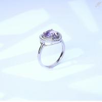 ราคา แหวนรูปหัวใจ Amethyst สีม่วงหวานEnglish Heart-shaped Amethyst ring (28790146421)