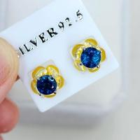 ราคา ต่างหูพลอยสวิสบลูโทปาส ต่างหูเงินแท้ 925 พลอยฟ้า พลอยแท้ จากจันทบุรี (14503909539)