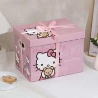 ราคา กล่อง กล่องคิตตี้ กล่องเปล่า การ์ตูน สวัสดี คิตตี้ กล่องเก็บของ เสื้อผ้า รองเท้า สีชมพู ไฮใหญ่ กล่องเคที (28390007907)