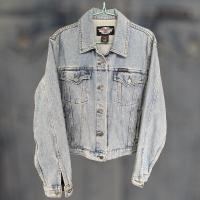 ราคา แจ็คเก็ตยีนส์แท้ Harley Davidson มือสองสภาพดี (23739047648)